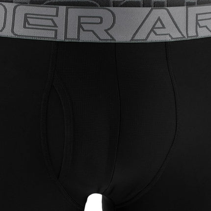 Under Armour mens Multi-pack Performance Tech Mesh Boxerjock Brief, 6" Inseam, All-day Comfort, Black / Steel W/Castlerock, 5XL