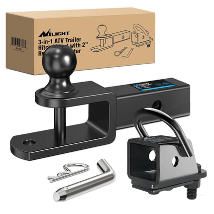 Nilight 3 in 1 ATV UTV Multi Hitch Mount with 2 In