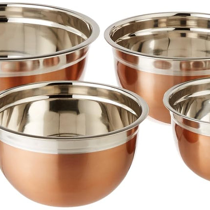 ExcelSteel Copper Tone Stainless Steel Mixing Bowl