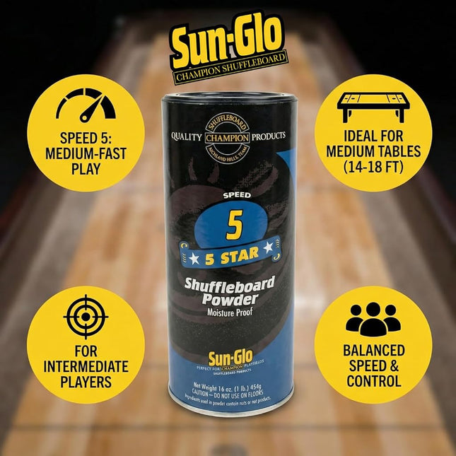 3 Pack - Sun-Glo #5 Speed Shuffleboard Powder Wax