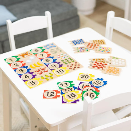 Melissa & Doug Self-Correcting Wooden Number Puzzles With Storage Box (40 pcs) Numbers Learning Puzzle for Kids Ages 4+