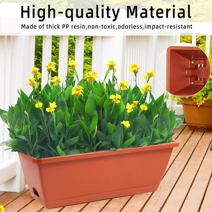 8pcs Window Box Planter,Rectangle Planters Box,Plastic Vegetable Planters