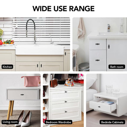 HOME EDIT 30 Pack Black Cabinet Knobs 2 Inch Drawer Knobs Single Hole