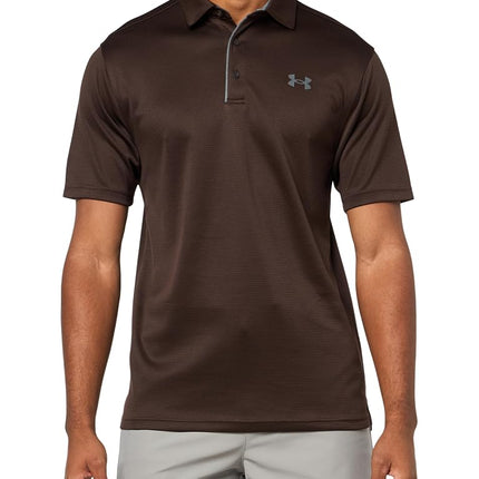 Polo Threadborne Boundless para hombre de Under Armour, (246) Kona Brown / / Pitch Gray, M Tall