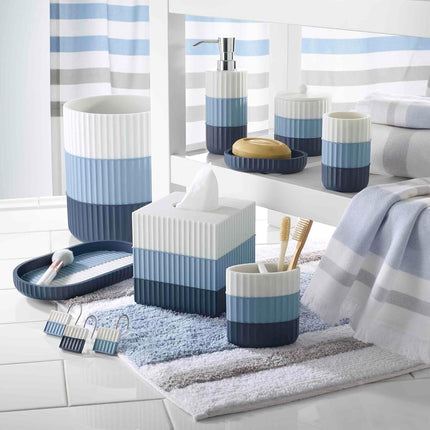 Izod Bathroom Accessories Clubhouse Collection, Bath Rug (20" x 32"), Blue
