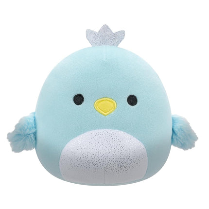 Squishmallows Original 5-Inch Cecilia Blue Swan with Silver Crown and Sparkle Belly - Official Jazwares Plush