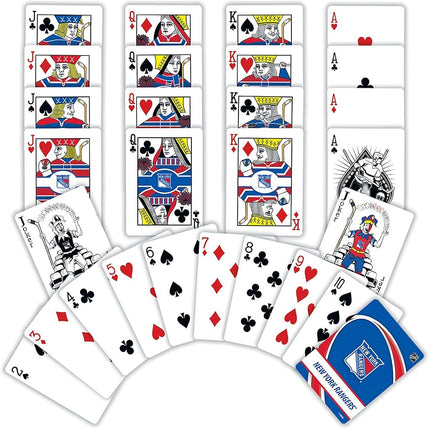 NHL MasterPieces Family Games New York Rangers Playing Cards - Officially Licensed Playing Card Deck for Adults, Kids, and Family - Fun Entertainment for Kids and Adults - Educational and Engaging