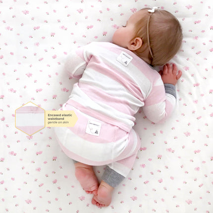 Pijama para bebé niña de Burt's Bees Baby, conjunto de camiseta y pantalón de 2 piezas, 100 % algodón orgánico - rosa - 12 meses