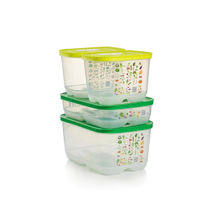 Tupperware Fridgesmart 4 Piece Food Storage Container Set, Dishwasher Safe and BPA Free (4 Containers, 4 Lids)