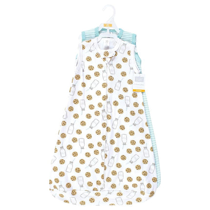 Hudson Baby saco de dormir largo de algodón, saco, manta, sin mangas con galletas de leche color menta, 12-18 meses