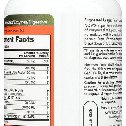 Now Foods Super Enzymes Capsules, 90-Count
