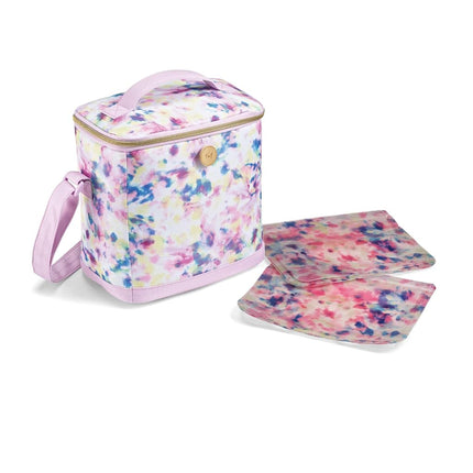Sac à lunch isotherme Fit & Fresh pour enfants garçons et filles, sac à lunch pour enfants avec 2 sacs à collation réutilisables, boîte à lunch scolaire, Cypress Tie Dye Rose Multicolore