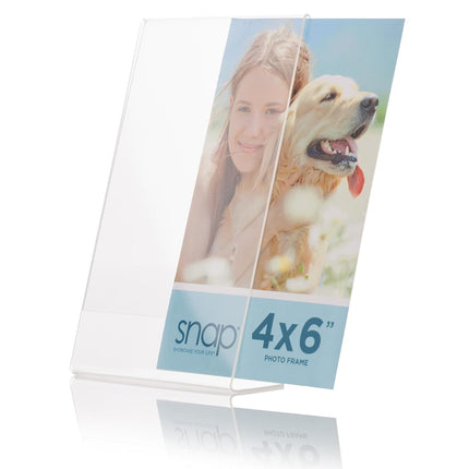 Snap 4x6 Clear Acrylic Self Standing Frame, Set of 12