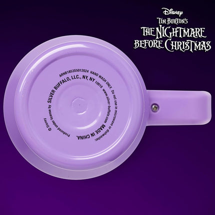 Silver Buffalo Disney Nightmare Before Christmas by Tim Burton Jack Skellington Stainless Steel Tumbler with Handle and Straw, Fits in Standard Cup Holder, 40 Ounces