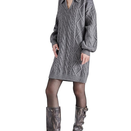 Robe Debbie Steve Madden Apparel pour femme, gris chiné, S