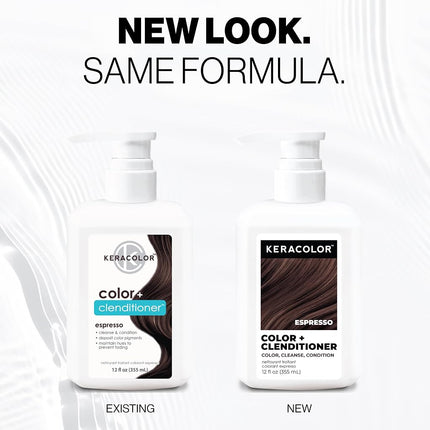 KERACOLOR Clenditioner ESPRESSO Semi-Permanent Hair Dye, No Animal Testing 30 ml