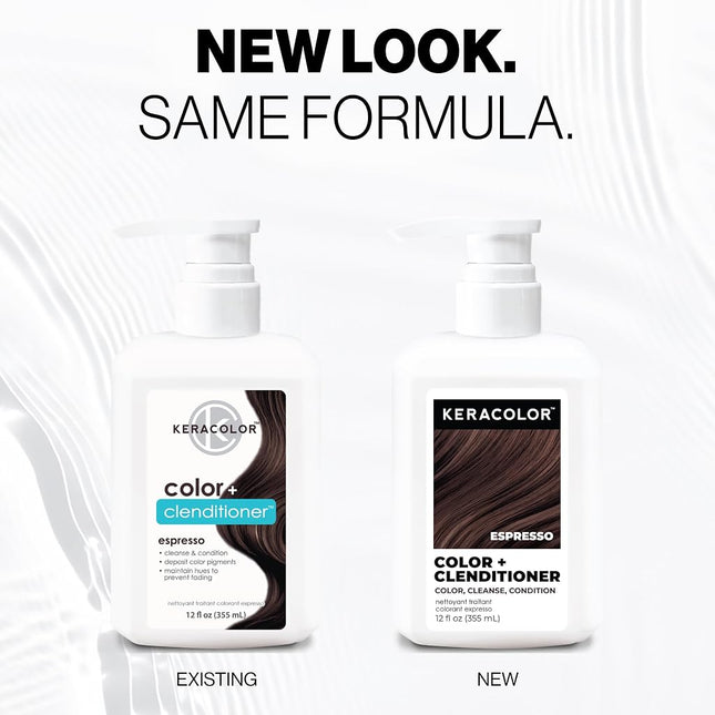 KERACOLOR Clenditioner ESPRESSO Semi-Permanent Hair Dye, No Animal Testing 30 ml