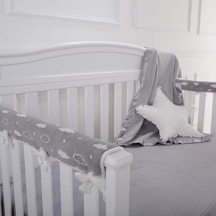 TL Care Heavenly Soft Chenille Fitted Crib Sheet for Standard Crib and Toddler Mattresses, Grey,28 x 52, for Boys and Girls