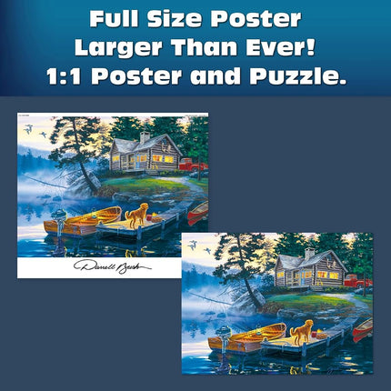 Buffalo Games - Sapphire Select - Darrell Bush - Silent Shores - 1000 Piece Jigsaw Puzzle – Challenging & Fun – Blue Core Puzzle Board – Giftable Display Box - Full Size Poster Included