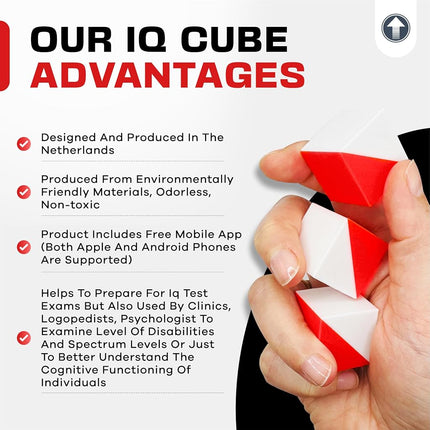 Test Cubes (Red and White) - Study for Block-Design Test, Practice Cognitive Spatial Reasoning Test, 9 Kohs Cubes, WAIS and WISC Test Preparation