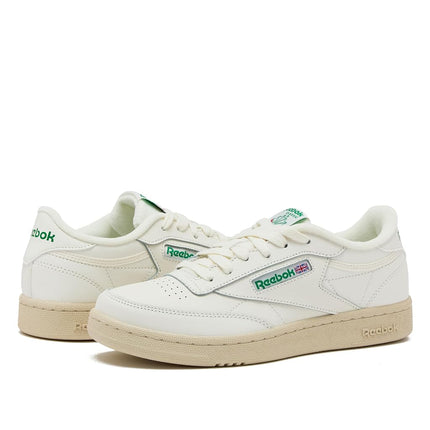 Reebok Club C Girls and Boys Shoes for Kids, Toddler, Little Kid or Big Kid Sneakers, Girl or Boy Tennis Shoes, Chalk/Chalk/Glen Green, 4.5 Big Kid