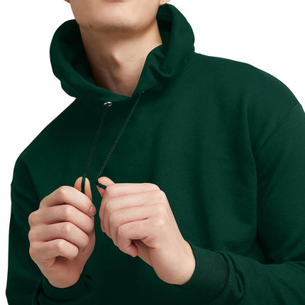 Hanes Men's Sweatshirt, EcoSmart Fleece Hoodie, Cotton-Blend Fleece Hooded Sweatshirt, Plush Fleece Pullover Hoodie, Deep Forest, M