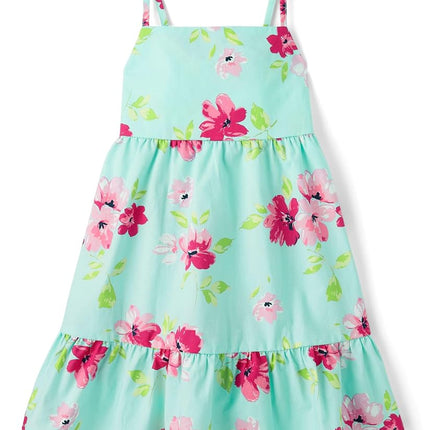 The Children's Place Girls' Casual Sleeveless Tiered Dresses, Mint Tea, X-Small