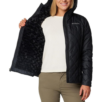 Chaqueta Columbia Copper Crest II con capucha para mujer, color negro, talla 2X Plus