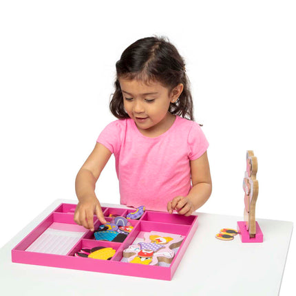 Melissa & Doug Disney Minnie Mouse and Daisy Duck Magnetic Dress-Up Wooden Doll Pretend Play Set (40+ pcs)