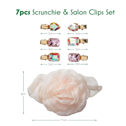 Wicked Glinda Scrunchie & Hair Clip set - hair clips - hair accessories - hair accessories for girls - gifts for her - Scunci by Conair - 7PK