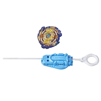Beyblade Hasbro Burst Surge: Speedstorm Starter Pack Mirage Fafnir F6 con lanzador, dorado, pequeño