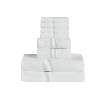 Bath Towels 8 Piece Towel Set � 100% Combed Cotton
