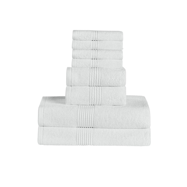 Bath Towels 8 Piece Towel Set � 100% Combed Cotton
