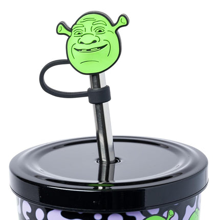 Gobelet en acier inoxydable Silver Buffalo Shrek It Out Toss Face 24 oz avec paille, capuchon et couvercle