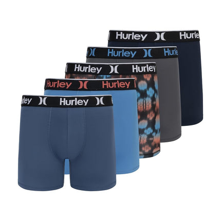 Hurley mens 5 Pack Stretch Boxer Briefs, Bilboa Co