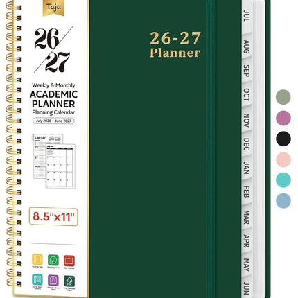 Taja Planner 2026-2027, 8.5" x 11" Calendar Planne