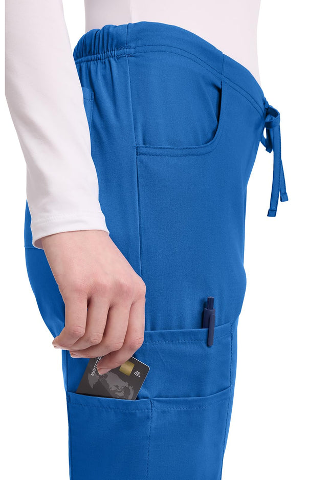 Dickies womens86206Signature Pantalón cargo médico con cordón de tiro medio - Azul - XXL
