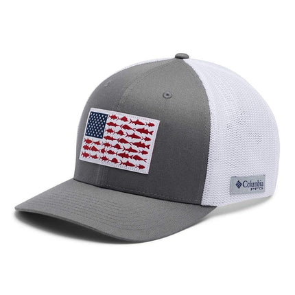 Columbia Unisex PFG Mesh Ball Cap XXL, Titanium/Wh