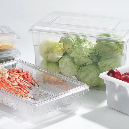 Tapa para recipiente de almacenamiento de alimentos Carlisle FoodService Products Storplus con diseño apilable para almacenamiento de alimentos, 18 x 12 pulgadas, transparente