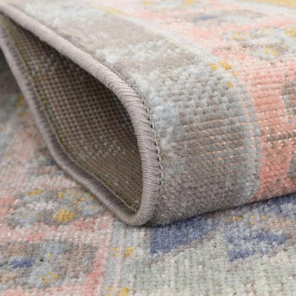 Unique Loom Whitney Collection Indoor Area Rug - Geneva (3' 3'' x 5' 3'' Oval, PinkBlue)