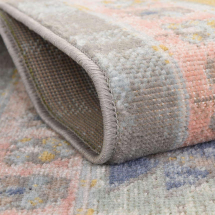 Unique Loom Whitney Collection Indoor Area Rug - Geneva (3' 3'' x 5' 3'' Oval, PinkBlue)