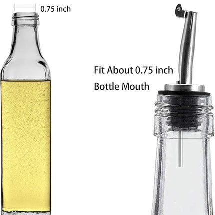 20 Pcs Oil Spout Liquor Bottle Pourer Spouts for About 3/4" Bottle Mouth