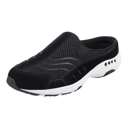 Mules Easy Spirit Traveltime para mujer, ante negro, 4 Reino Unido