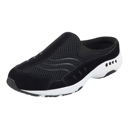 Easy Spirit Women's Traveltime Mule, Black Suede, 