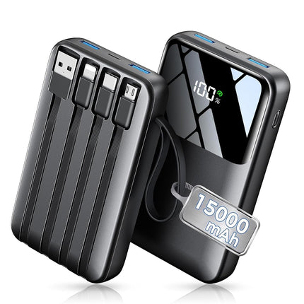 Power Bank, 15000mAh Portable Charger with Built i