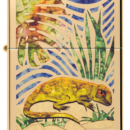 Zippo Lizard Fusion High Polish Brass Pocket Lighter