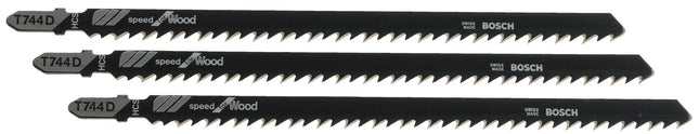 BOSCH T744D3 3-Piece 6 In. 7 TPI Speed for Wood T-