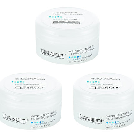 GIOVANNI- Eco Chic Wicked Texture- The Definition Of Pomade- Hair Texturizer 3 PACK (2 Ounce)