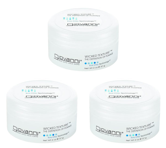 GIOVANNI- Eco Chic Wicked Texture- The Definition Of Pomade- Hair Texturizer 3 PACK (2 Ounce)
