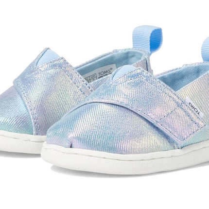 TOMS Girl's Classic Alpargata Loafer Flat, Multi Iridescent Canvas, 4 UK Child